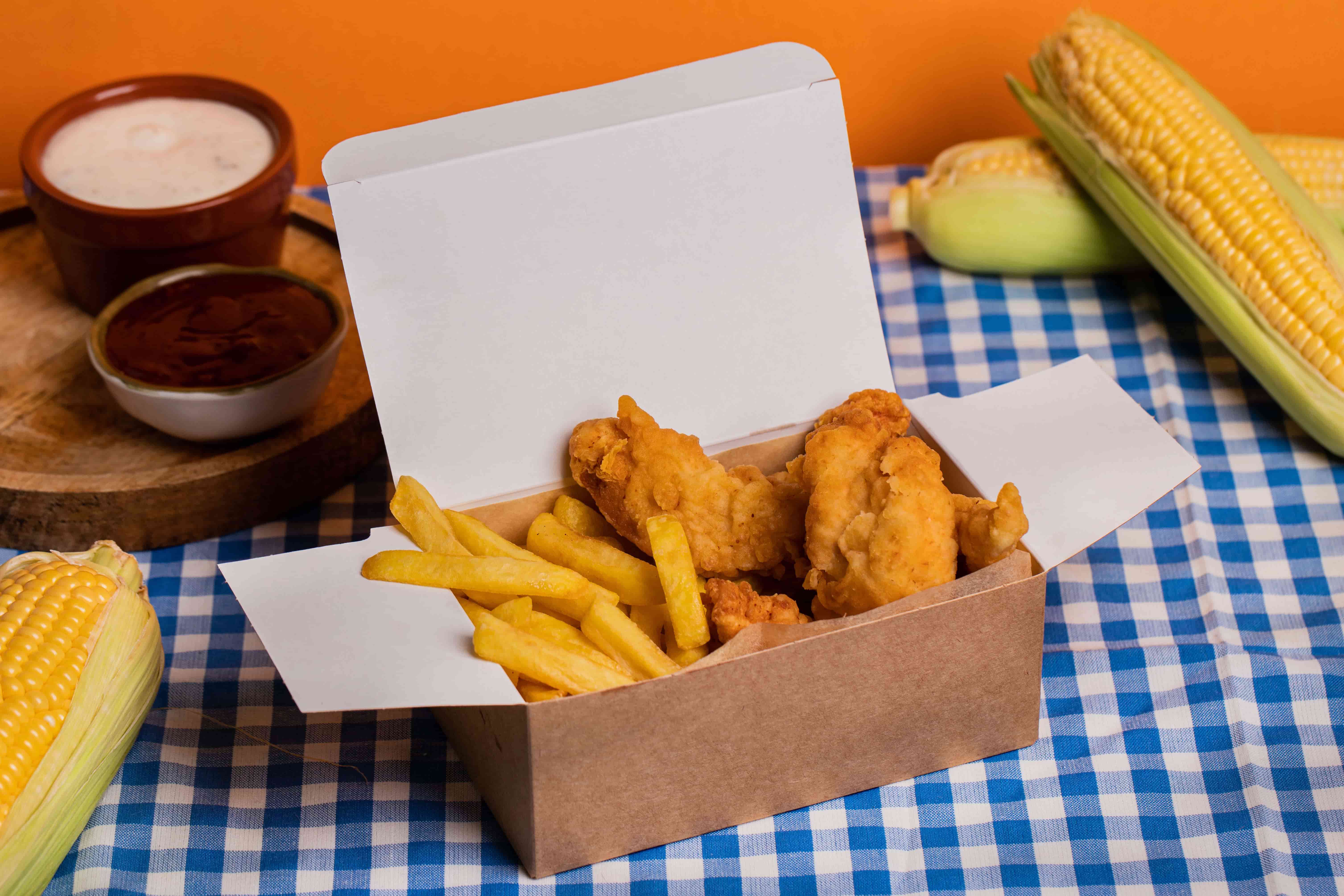 Polędwiczki z frytkami (5 polędwiczek z frytkami)