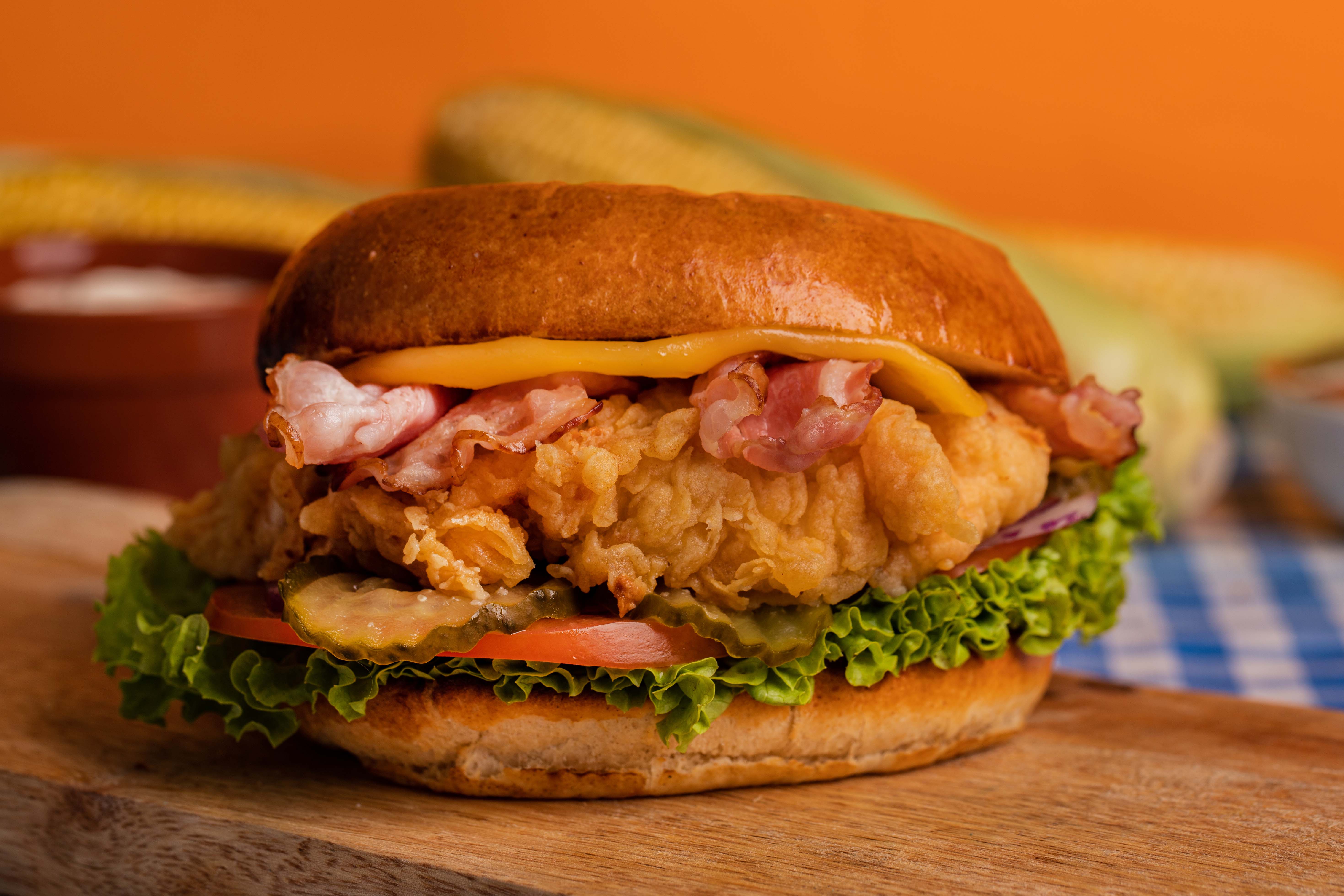 Chicken, Cheese & Bacon Burger